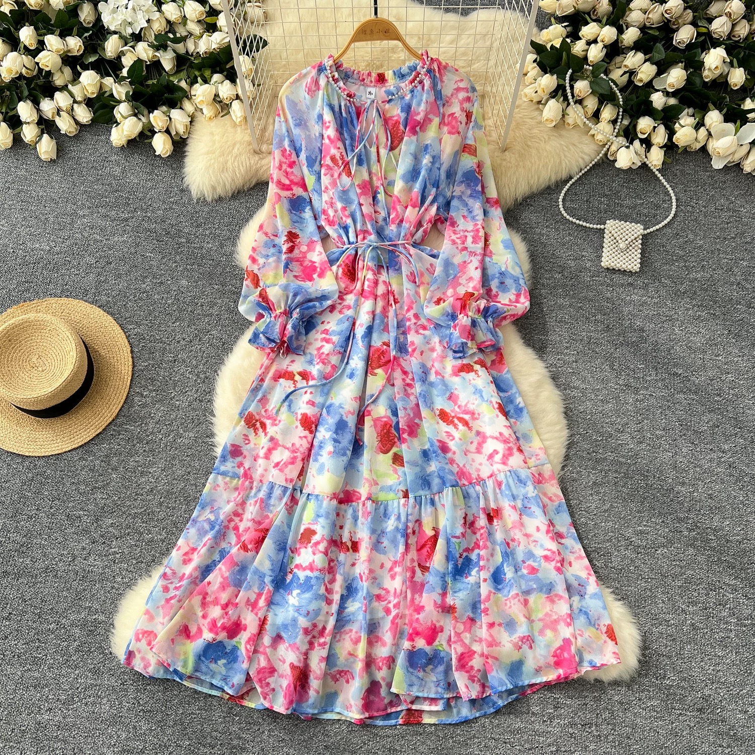 Rock and roll girl floral dress CD850 images